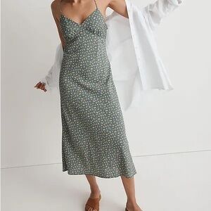 Madewell Layton Midi Slip Dress in Bitsy Bouquet